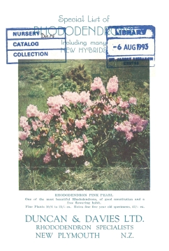 Duncan and Davies, Special List of Rhododendrons Including many New Hybrids, c. 1953