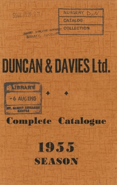 Duncan and Davies, Complete Catalogue, 1955 season