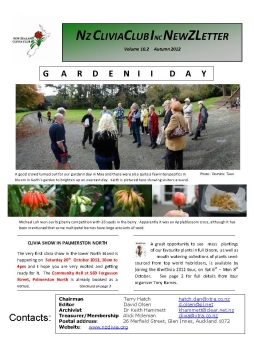 Clivia Newsletter Autumn 2012