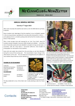 Clivia Newsletter Winter 2013