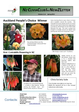 Clivia Newsletter Spring 2013