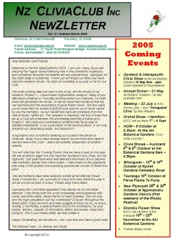 Clivia Newsletter Autumn 2005