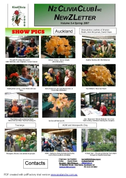 Clivia Newsletter Spring 2007