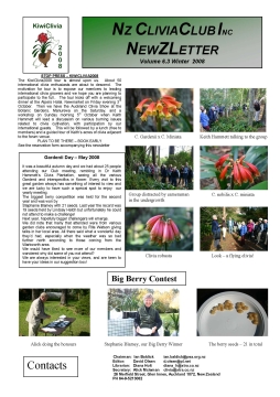 Clivia Newsletter Winter 2008