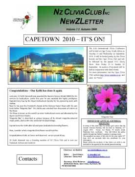 Clivia Newsletter Autumn 2009