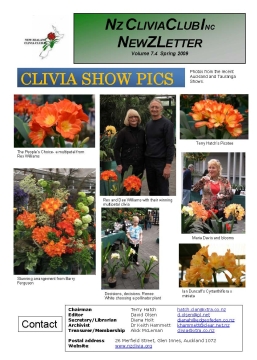 Clivia Newsletter Spring 2009