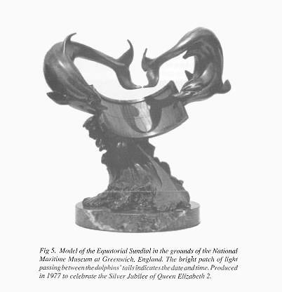 Fig 5. Model of the Equatorial Sundial in the grounds of the National Maritime Museum at Greenwich, England